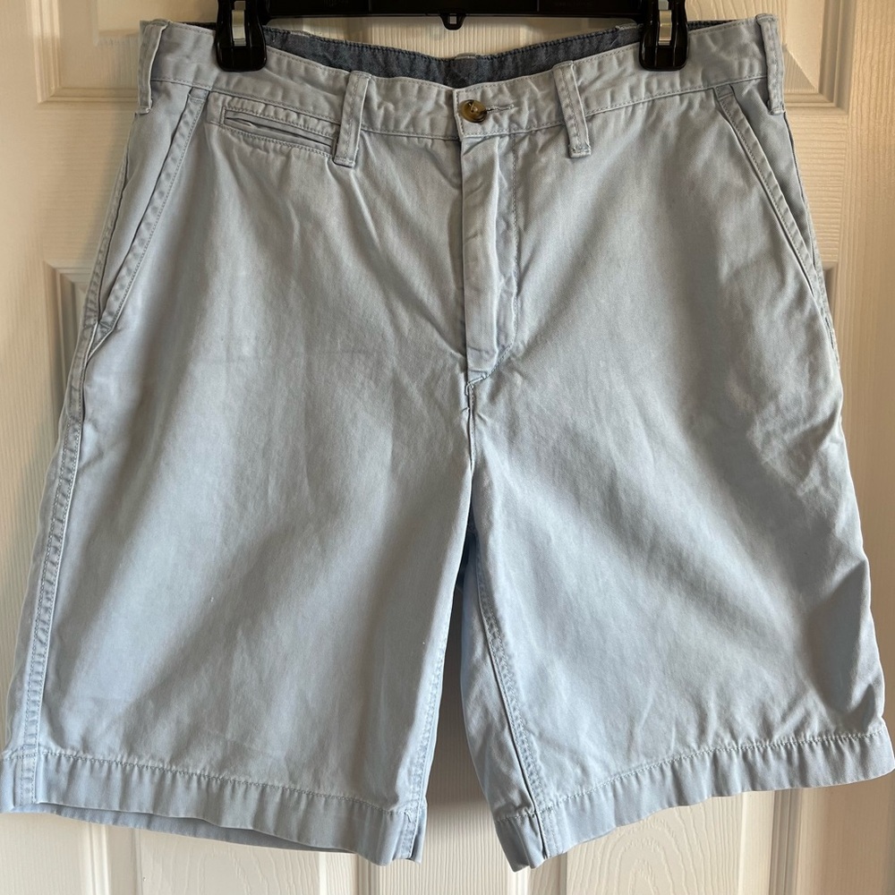 Ralph Lauren Men's Sky Blue Flat Front Shorts